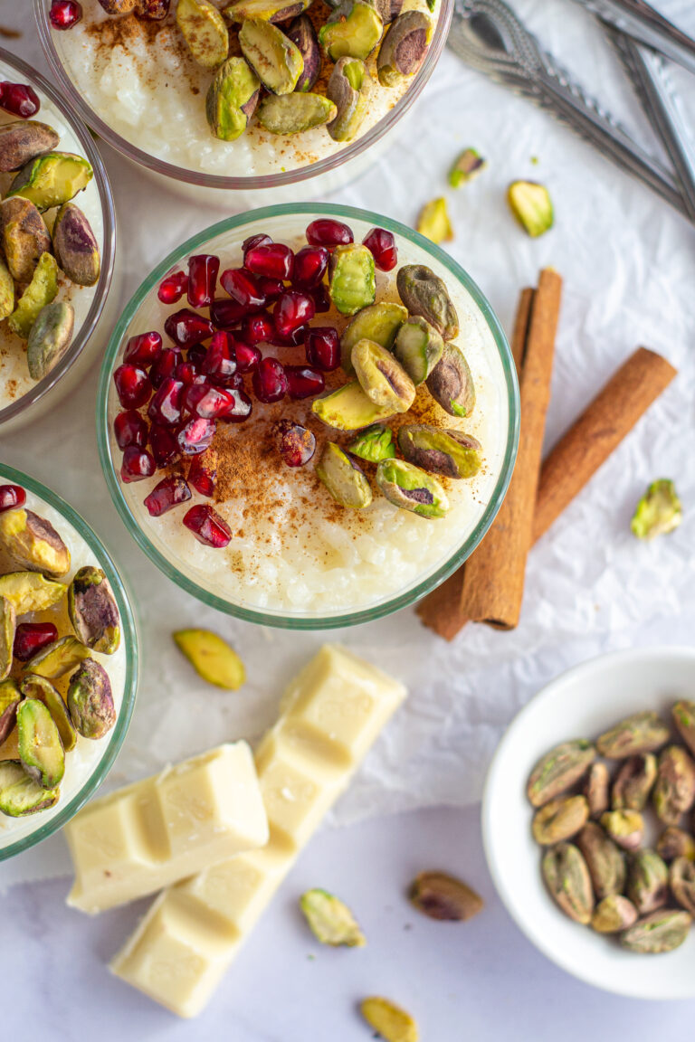 White Chocolate Rice Pudding